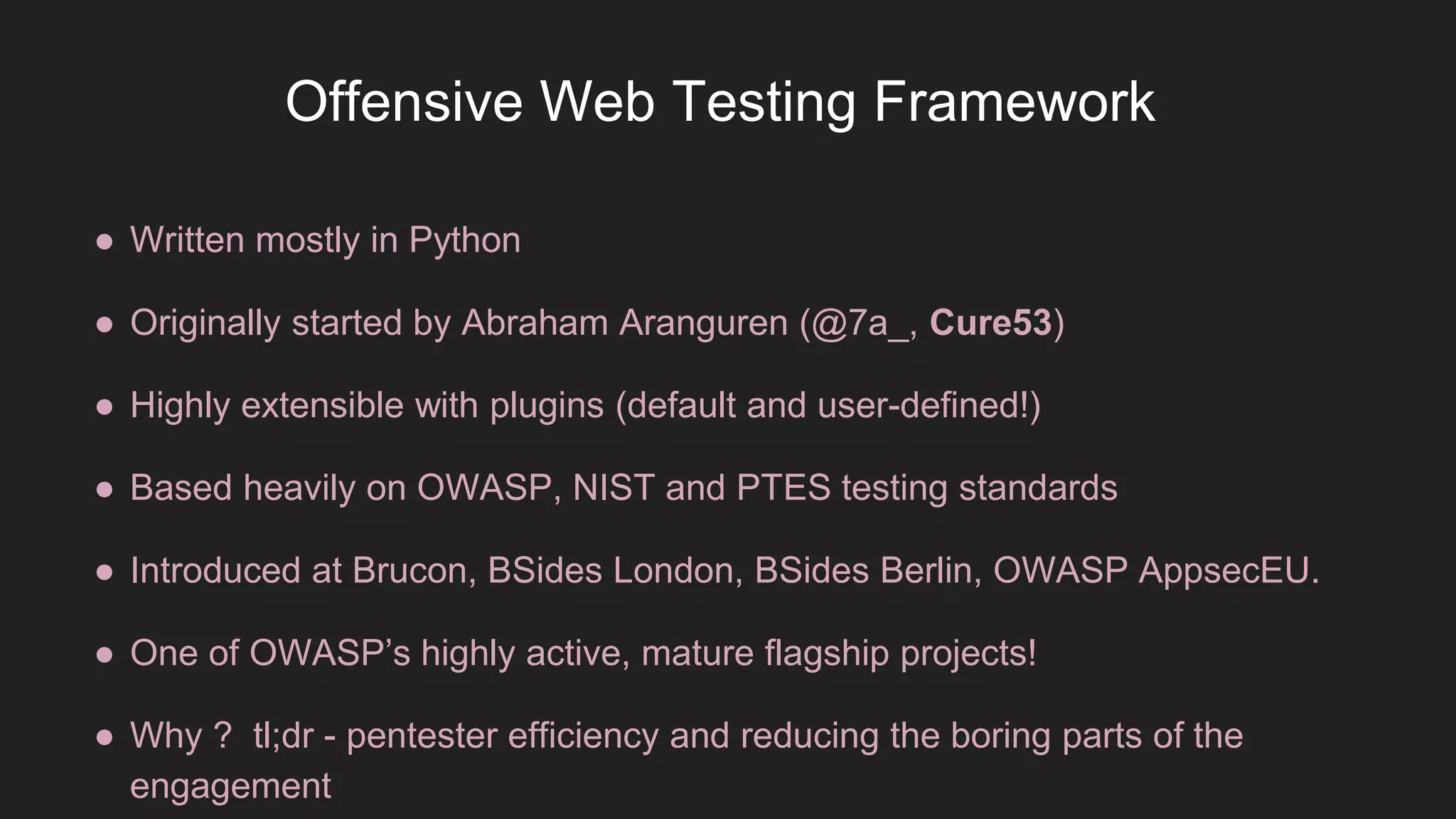 Pentesting like a grandmaster with owtf | PPTX