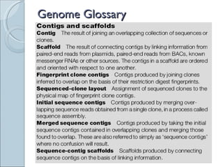 Genome Glossary 