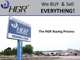 We BUY & Sell
EVERYTHING!
The HGR Buying Process
 
