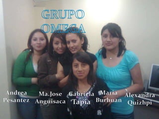 GRUPO OMEGAAndrea PesantezMariaBurhuanMa.JoseAnguisacaGabriela TapiaAlexandra Quizhpi 