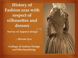 Survey of Apparel design
- - Shweta Iyer
- -College of fashion Design
and Merchandising
 