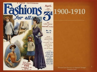 
1900-1910
Shweta Iyer-Survey of Apparel Design-
Fashion Eras
2
 