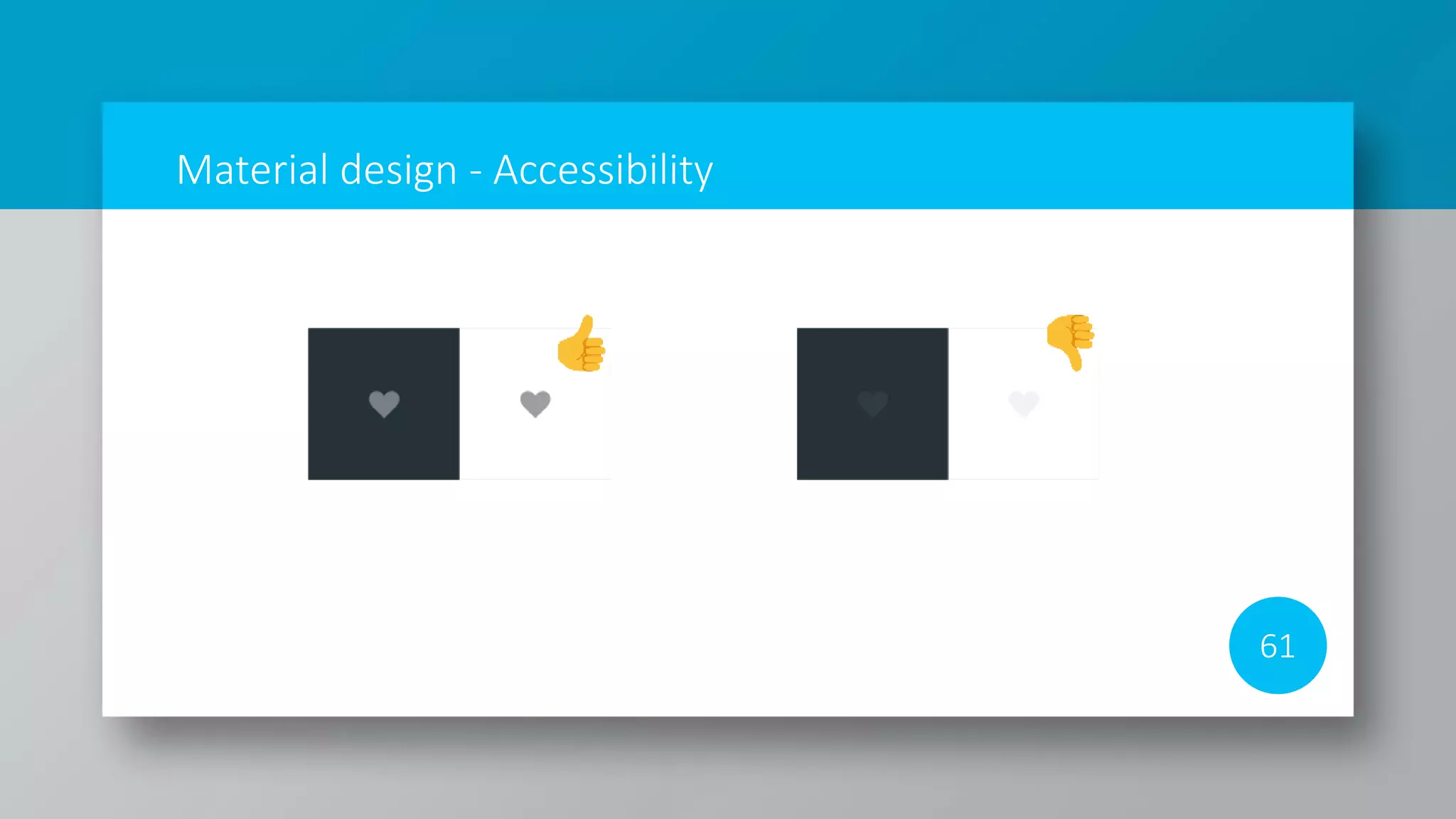 Material design - Accessibility
61
 