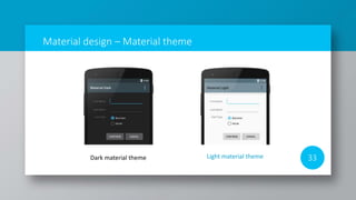 Material design – New widgets – RecyclerView
36
 
