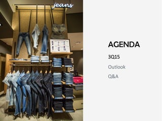 3Q15
Outlook
Q&A
AGENDA
 