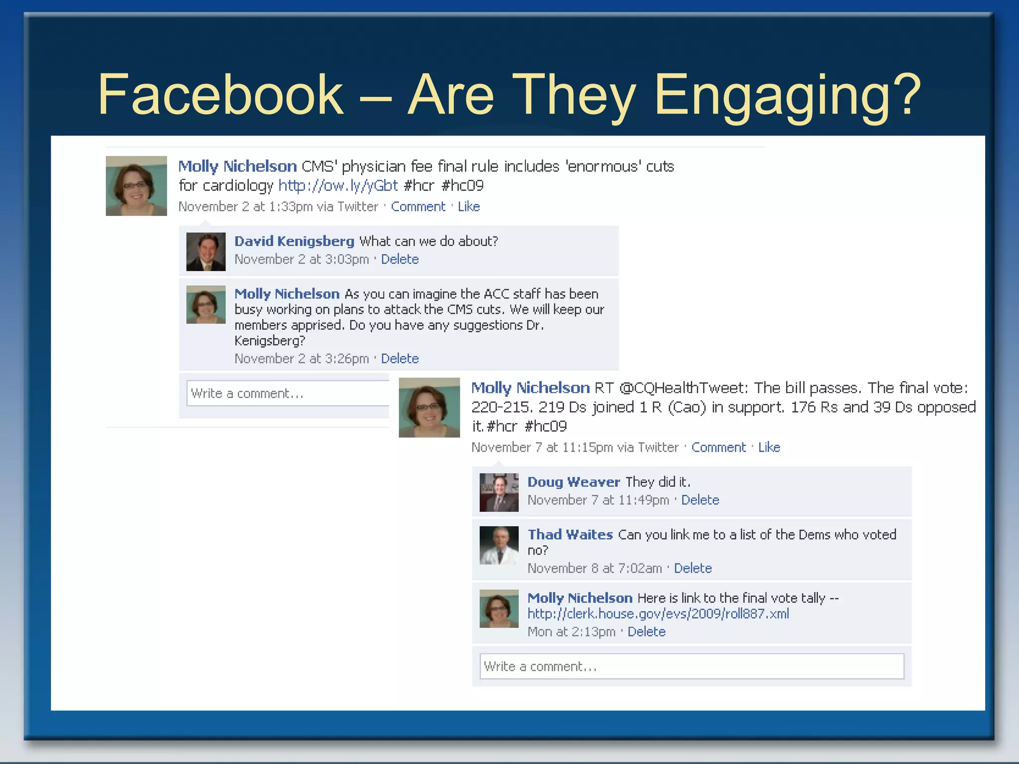Facebook – Are They Engaging? 