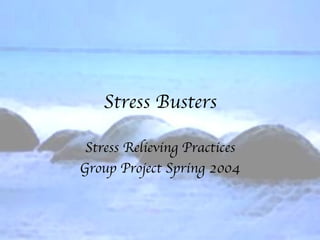 Stress Busters Stress Relieving Practices Group Project Spring 2004 