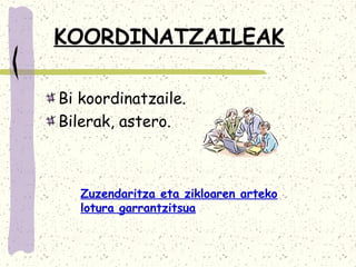 KOORDINATZAILEAK

Bi koordinatzaile.
Bilerak, astero.



   Zuzendaritza eta zikloaren arteko
   lotura garrantzitsua
 