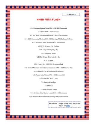 Fort Drum June community and family events calendar | PDF