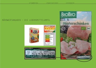 allgemeines organisationen strategien
NÄHRWERTANGABEN – DIE LEBENSMITTELAMPEL
 