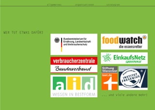 WER TUT ETWAS DAFÜR?
allgemeines organisationen strategien
... und viele andere mehr!
 