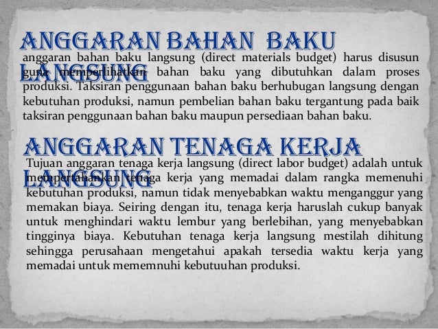 Penganggaran di akuntansi manajemen
