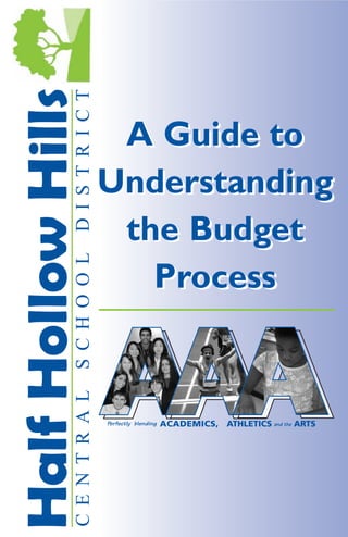 DISTRICT

            A Guide to
           Understanding
            the Budget
SCHOOL




              Process
CENTRAL




                                ACADEMICS, ATHLETICS and the ARTS
           Perfectly blending
 