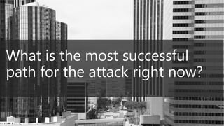 What is the most successful
path for the attack right now?
 