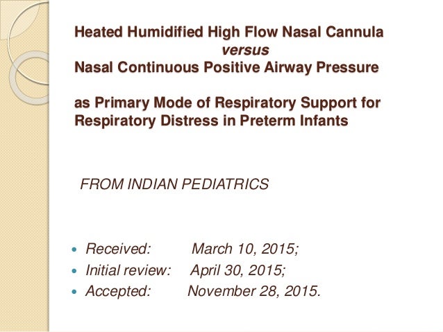 HHHNFC Vs BUBBLE CPAP