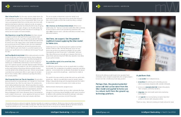 Home Health Care marketWATCH Winter 2015