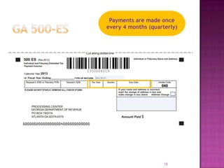 15
Payments are made once
every 4 months (quarterly)
 