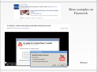 More examples on
          Facecrook




Text




              ©f-secure
 
