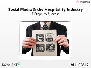 Social Media & the Hospitality Industry
            7 Steps to Success




                                #HHRPA12
 