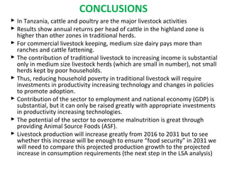 Tanzania Livestock Sector Analysis: Livestock Production & Household Economy