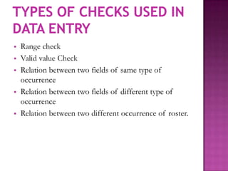 Data Entry in CSpro | PPTX
