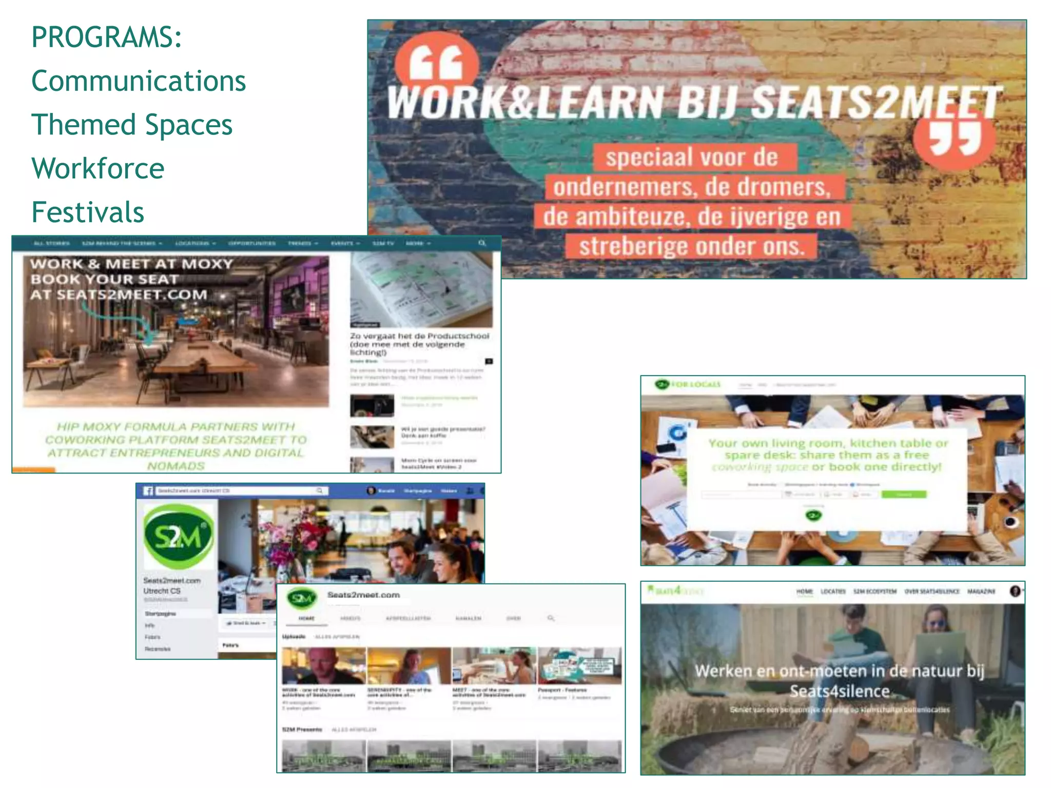 PROGRAMS:
Communications
Themed Spaces
Workforce
Festivals
 