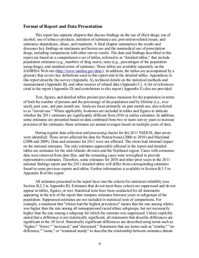 hhs national survey on drug use and health 2011 report