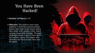 HACKED:  A Cyber Security Board Game - Creative Project