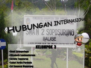 KELOMPOK  3 >Dewi Siringoringo >Elisabeth Lumbantoruan >Jernita Togatorop >Sahat Jeriko Pardede >Sri Sumarni Manurung 