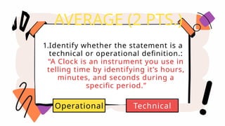 Understanding Technical and Operational Definitions in English Class | PPTX