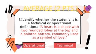 Understanding Technical and Operational Definitions in English Class | PPTX