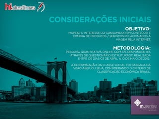 Interesse do consumidor em serviços relacionados a viagem pela internet