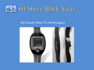 Die Pulsuhr Polar FT1 mit Brustgurt
 