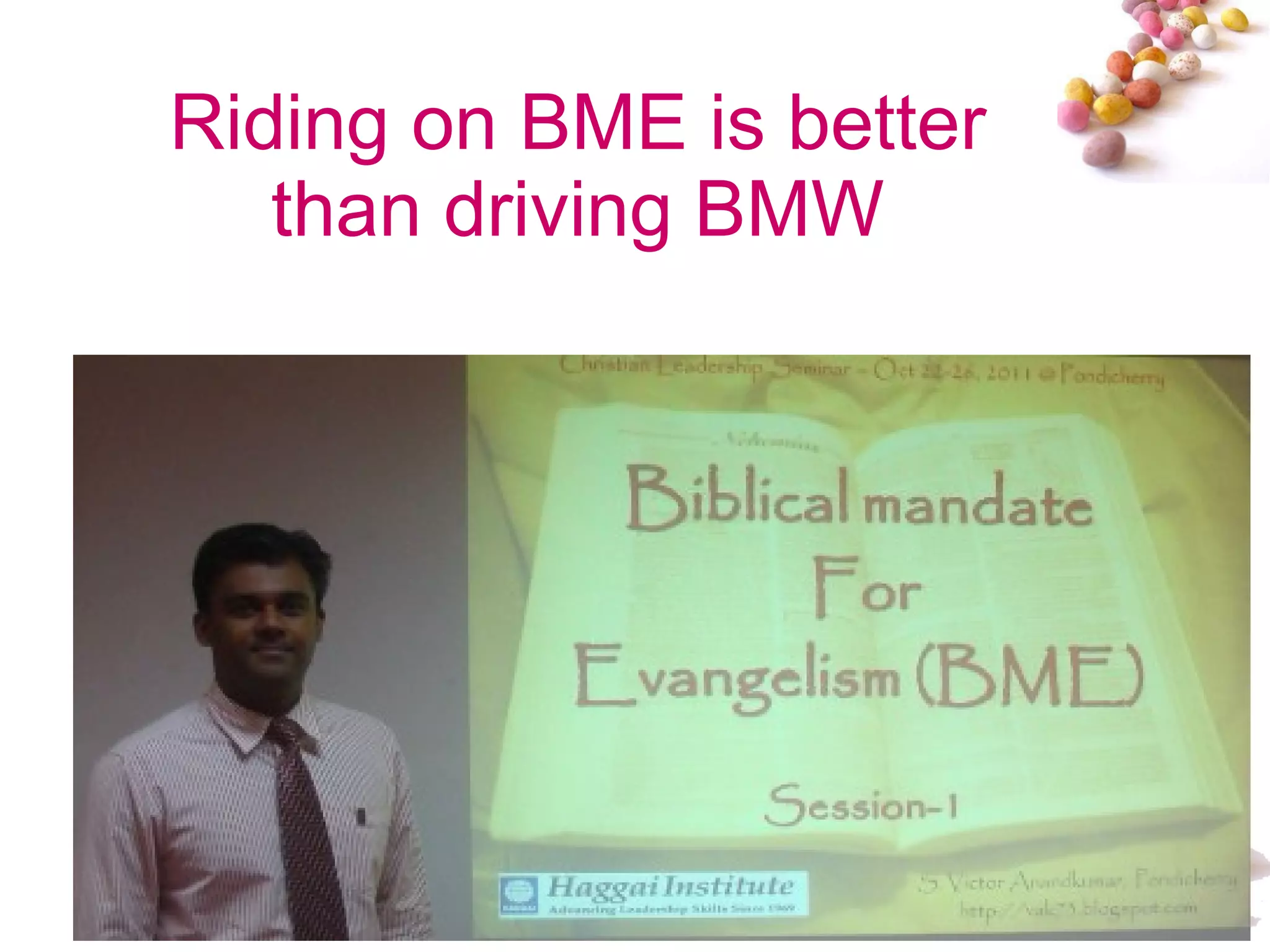 Riding on BME is better than driving BMW 