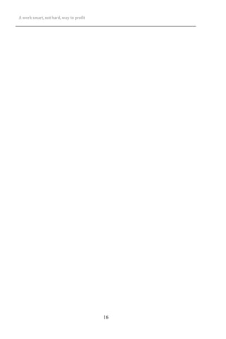 A work smart, not hard, way to profit
16
 