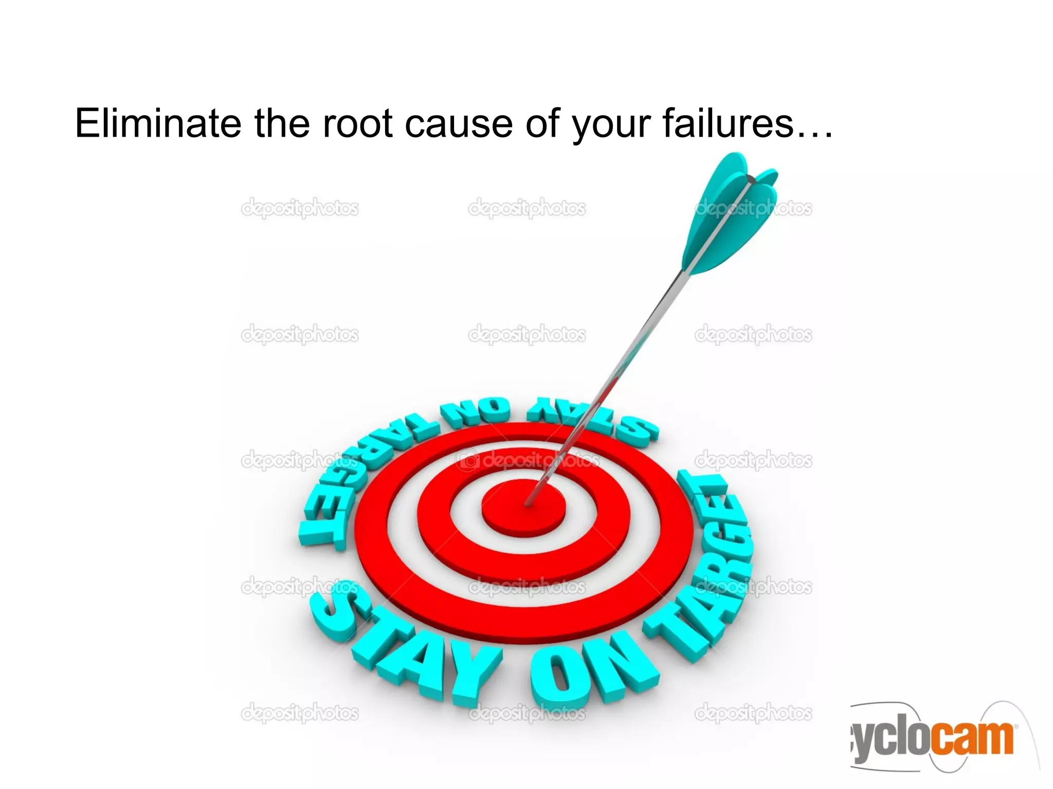 Eliminate the root cause of your failures…
 