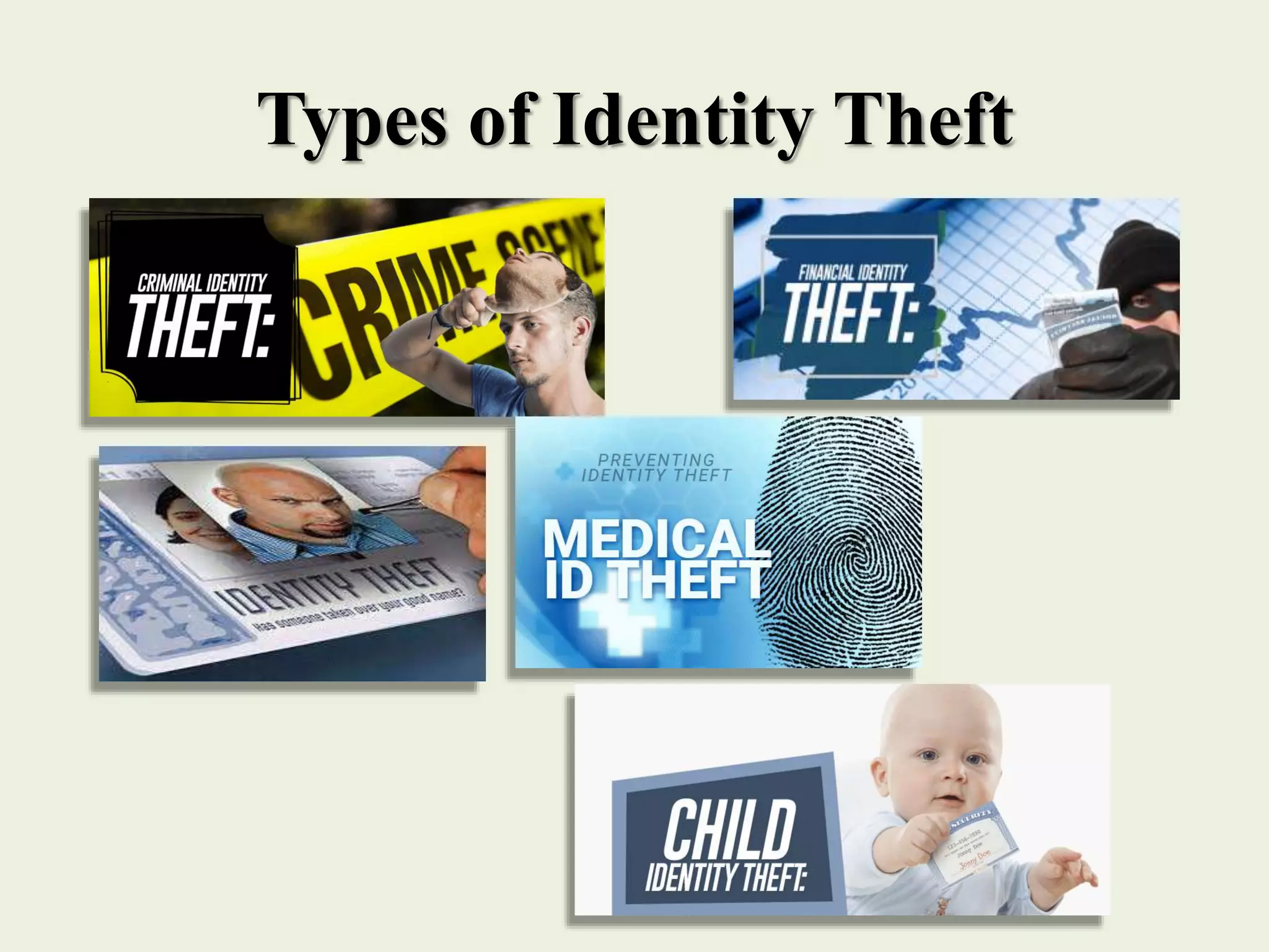 Types of Identity Theft
 