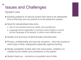 Records Issues Electronic Health Records: Issues and Challenges | PPTX