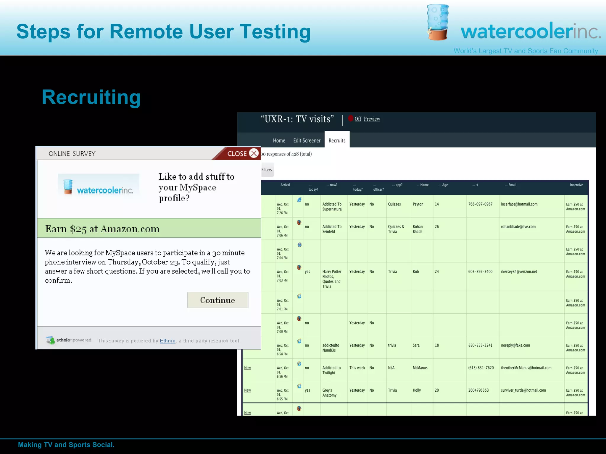 Steps for Remote User Testing Recruiting 