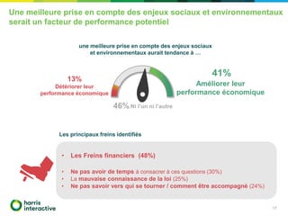 La prise en compte des enjeux sociaux et environnementaux dans les ...