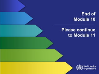 End of
Module 10
Please continue
to Module 11
 