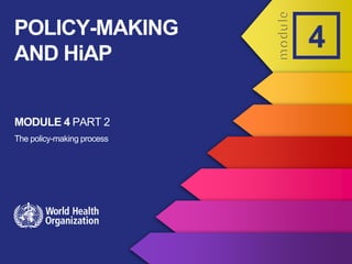 MODULE 4 PART 2
The policy-making process
4
POLICY-MAKING
AND HiAP
 