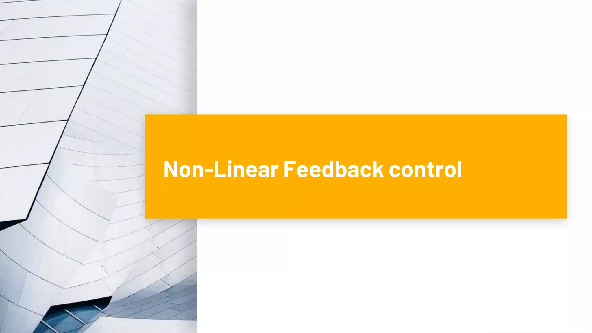 Non-Linear Feedback control
 