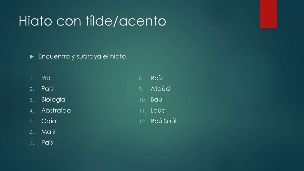 Hiato Y Diptongo