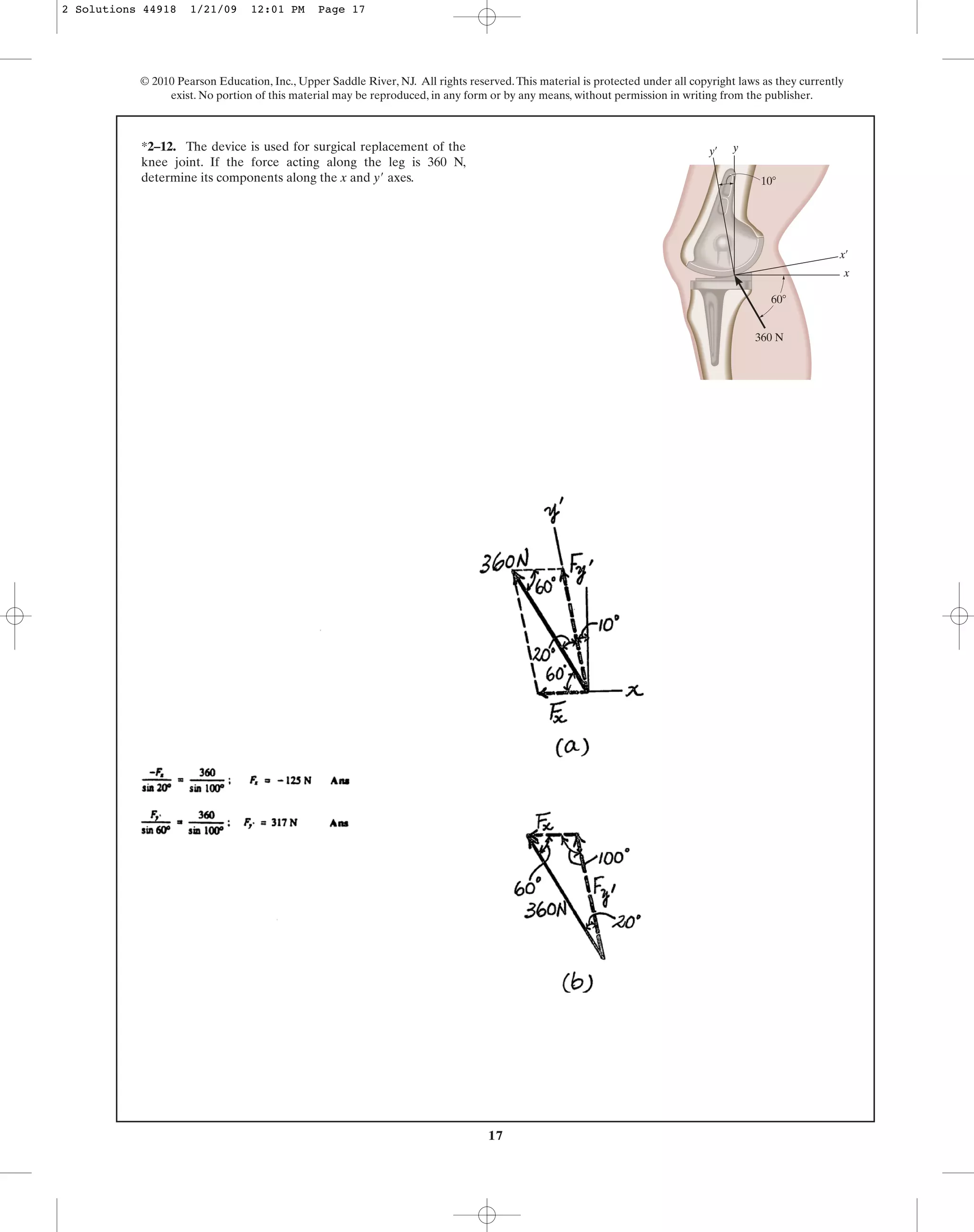 Hibbeler – Engineering Mechanics – Statics 12th Edition Solution Manual ...