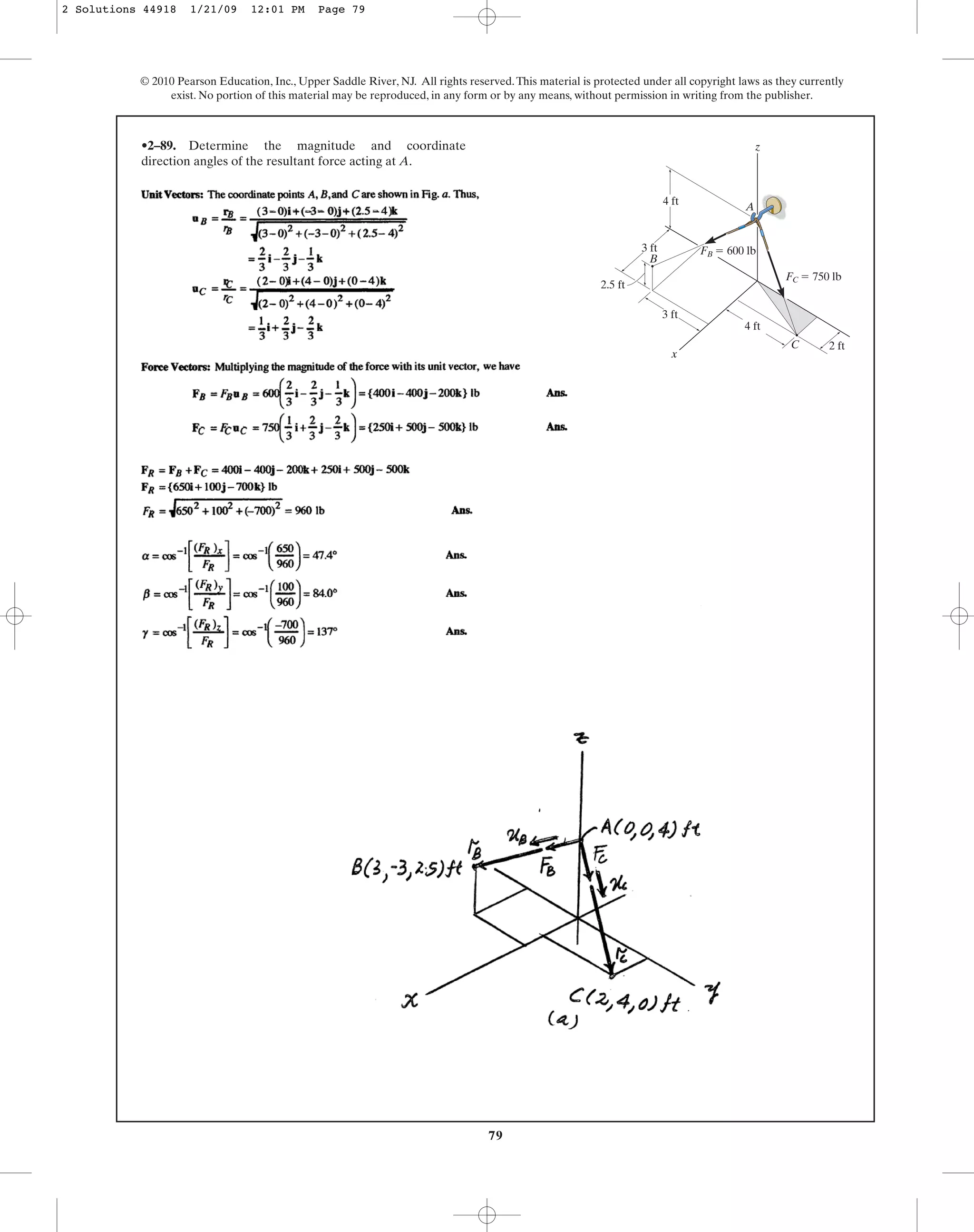 Hibbeler – Engineering Mechanics – Statics 12th Edition Solution Manual ...
