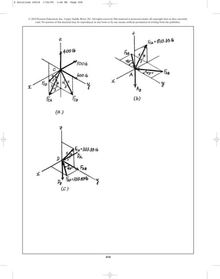 458
© 2010 Pearson Education, Inc., Upper Saddle River, NJ. All rights reserved.This material is protected under all copyright laws as they currently
exist. No portion of this material may be reproduced, in any form or by any means, without permission in writing from the publisher.
6 Solutions 44918 1/26/09 1:46 PM Page 458
 