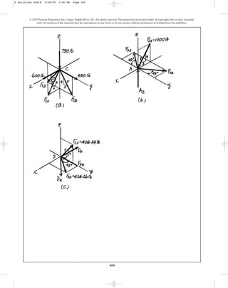 460
© 2010 Pearson Education, Inc., Upper Saddle River, NJ. All rights reserved.This material is protected under all copyright laws as they currently
exist. No portion of this material may be reproduced, in any form or by any means, without permission in writing from the publisher.
6 Solutions 44918 1/26/09 1:46 PM Page 460
 