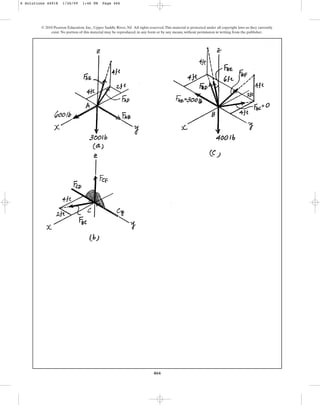 466
© 2010 Pearson Education, Inc., Upper Saddle River, NJ. All rights reserved.This material is protected under all copyright laws as they currently
exist. No portion of this material may be reproduced, in any form or by any means, without permission in writing from the publisher.
6 Solutions 44918 1/26/09 1:46 PM Page 466
 