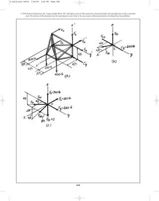 468
© 2010 Pearson Education, Inc., Upper Saddle River, NJ. All rights reserved.This material is protected under all copyright laws as they currently
exist. No portion of this material may be reproduced, in any form or by any means, without permission in writing from the publisher.
6 Solutions 44918 1/26/09 1:46 PM Page 468
 